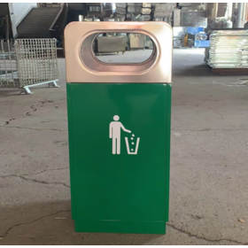 Wholesale Single Metal Trash Can Outdoor Garden Street Waste Bin Commercial For Park And Street