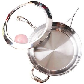 HOMI CHEF Mirror Polished Copper Band Nickel Free Stainless Steel 8-Inch  Frying Pan