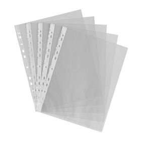 100pcs 3 Holes Loose Leaf Documents Sheet Protectors For 3 Ring