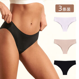 Thong Underpantswomen's 10-pack Solid Thong Underwear Set - Breathable  Spandex & Cotton