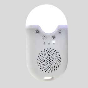 Máquina de Som de Ruído Branco Portátil com Luz Noturna, Bateria Recarregável, Máquinas de Som para Bebês, Lâmpada de Música