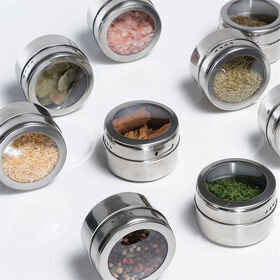 Buy Wholesale China Kitchen Spice Jars Use Square Jars Bilk Clear Set Glass  Spice Jar With Aluminum Cap & Spice Jars at USD 0.37