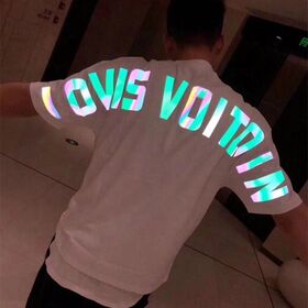 T-shirt Personnalisé Oversize Homme Poids Lourd Luminescent et Réfléchissant Streetwear