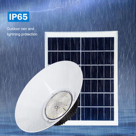 Lampu Gantung Tenaga Surya Luar Ruangan/Dalam Ruangan 1200LM, Lampu Gudang Tenaga Surya dengan Sensor Gerak/Remote/Timer/5 Mode Pencahayaan, Lampu LED Tenaga Surya