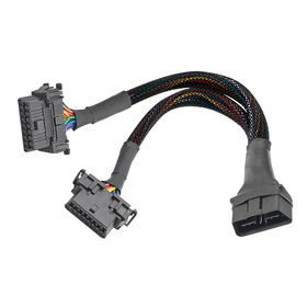Benutzerdefiniertes OBD2-Erweiterungskabel, OBD-Splitterkabel, 16-poliger Stecker auf 2 Buchsen, Auto-Diagnosewerkzeuge, OBDII OBD Y-Kabel für Autodiagnose