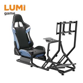 LRS09-BS03 Premium Game Seat Rennsimulator Fahrsimulator Cockpit mit Einzelmonitorhalterung