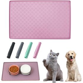 Buy Wholesale China Custom Silicone Waterproof Pet Food Mat Dog Water Bowl  Mat Non-slip Pet Food Tray Dog Cat Food Mat & Pet Placemat at USD 1.43