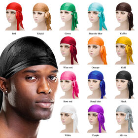 Wholesale Designer Fashion Custom Logo Silk Polyester Durag for Men - China  High Quality Durags and Durags and Bonnets Silk price