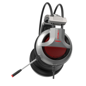 JIN DUN M08V Casques gaming PC haute qualité populaires pour cybercafés avec son surround 7.1, bandeau Dural et poids léger