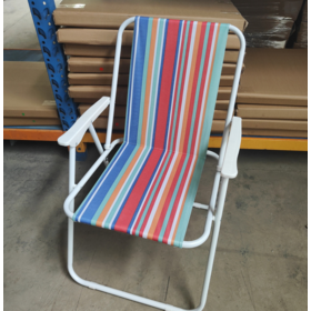 Wholesale Lightweight Lawn Chairs Outdoor Furniture Folding Striped Fabric Spring Type Fold Beach Chairs For Outdoor
