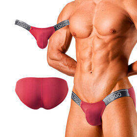 Mens T-back Thongs Low Rise G-string Briefs Bulge Pouch Underwear