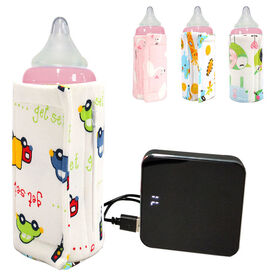 Usb Baby Bottle Keep Warm Portable Milk Travel Storage Cover Insulation  Thermostat Polar Bear