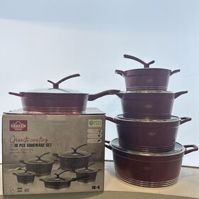 Discount World MD-K99-D4430-FI-P Fiesta Granite Cookware Set, 7 Piece -  Purple 