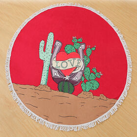 Wholesale various designs of round beach towel 100 cotton fabric