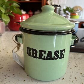 Bacon Grease Container - Bacon Silicone Grease Container With Strainer -  Oil Grease Storage Pot For Kitchen - Bacon Grease Drippings Keeper