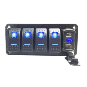 Buy Wholesale China Dc 12v 16a 4 Gang High Current Stainless Steel Switch  Panel With Circuit Breakers & Switch Panel at USD 23.5