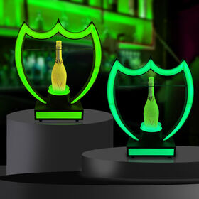 Source 6 Bottles Champagne Size Bar Ice Barrel LED Beer Wine Bottle Holder  Rechargeable Acrylic Dom Perigno LED Ice Bucket on m.