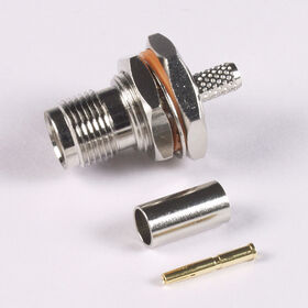 TNC female bulkhead crimp RF adaptor RF connector RF coaxial connector