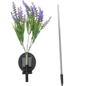 Luzes LED Solar de Lavanda, Luzes Decorativas para Plantas Artificiais