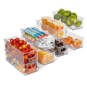 Buy Wholesale China 4 Packs Perfect Kitchen Organization Or Pantry Storage  Clear Space Plastic Storage Bins & Household Storage Box at USD 9.5