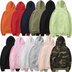 Sweat-shirt à Capuche Homme Grande Taille Camouflage Uni, Design Personnalisé OEM, Style Hip Hop, Pull en Coton Vierge