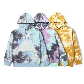 Sweat-shirt à capuche personnalisé surdimensionné Tie Dye pour hommes en gros, sweat à capuche de haute qualité pour hommes