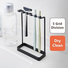 Luxury Bathroom Toothbrush Holder With Cup, Multifunctional Storage  Organizer Countertop Toothbrush Rack