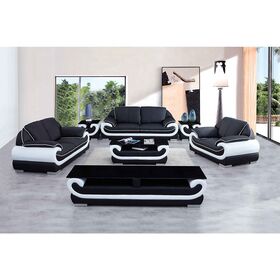 Modern Black Leather Couches and Sofas