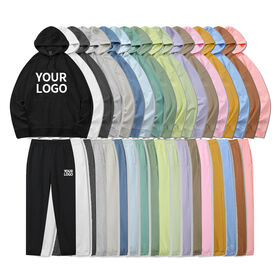 Wholesale Tracksuit Hoodie Unisex Men's Hoodie Sweatshirt Two Pieces Suit Sweatpants Hoodie Sweatsuit Set