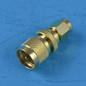 Conector SMA Macho a Mini UHF Macho (Niquelado) Adaptador RF Conector RF Conector Coaxial RF