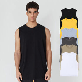 Débardeur Musculation Homme en Coton, T-shirts sans Manches, Gilet de Voyage, Fitness, Gym, Entraînement, Top Vente