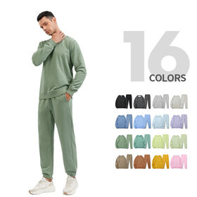 Setelan Olahraga Kasual Unisex, Kaus dan Celana Jogger, Set Dua Potong, Setelan Training untuk Pria Grosir