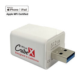Clé Photo 512 Go certifiée MFi pour iPhone Stockage iPhone Clé USB