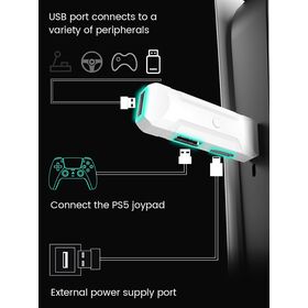 Hub USB 5 en 1 multiport Adaptateur d'extension haute vitesse pour console  PS5 - Noir - Accessoire pour manette - Achat & prix
