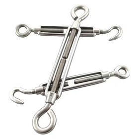 Silver 304 Stainless Steel Hook & Hook M5 M6 M8 Turnbuckle European-Style  Turnbuckle Adjustable Wire Rope Tensioner - China Jaw and Jaw Turnbuckle,  Stainless Steel Turnbuckle