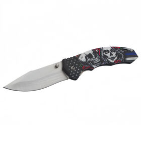 Custom Logo 3D Printing ABS Handle Folding Camping Tactical Survival Pocket Knife With Belt Clip