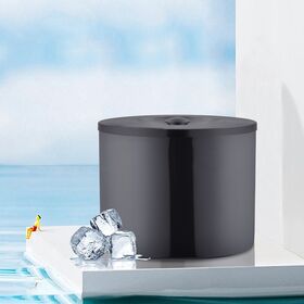 Grosir Baru Dinding Tunggal Dinding Ganda Stainless Steel 1-10L Ember Es Bak Hitam dengan Tutup untuk Pesta Bar Ember Pendingin Anggur