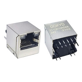 Buy Wholesale China Rj45 Pcb Connector 180 Degree In-line Network Port  Socket Shielded With Light 180 Degree Pitch 5.85mm Dgkyd511b113nb2a4d. &  Rj45 Connector at USD 0.95