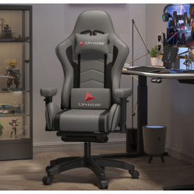 OEM Adjustable Office Chair with Removable Headrest High Back Lumbar Cushion and Footrest Swivel Gaming Chair