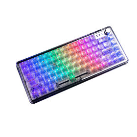 Tri-Mode Gaming Tastatur Vollständig Hot-Swap-fähig, Gehäuse aus eloxiertem CNC-Aluminium, 3000mAh Akku, 1,8m Typ-C Geflochtenes Kabel