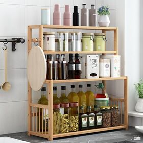 Achetez en gros Support De Rangement Pour La Cuisine En Bois, Support De  Rangement Pour épices, Support Extensible En Bambou Acacia 3 Niveaux Chine  et étagère à épices à 4.3 USD