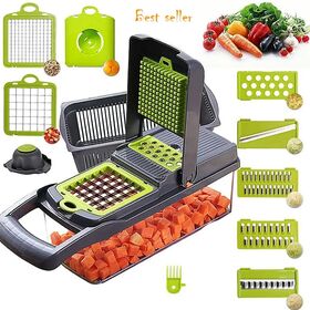 Vegetable Chopper, Multifunctional Fruit Slicer, Manual Food Grater, Vegetable  Slicer, Cutter With Container And Hand Guard, Onion Mincer Chopper,  Household Potato Shredder, Peeler, Kitchen Stuff, Kitchen Gadgets, Back To  School Supplie 