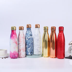 Klassische 350ml Cola-Form Doppelwandige Vakuumisolierte Edelstahl Wasserflasche