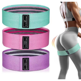 Wholesale Customized Logo Elastic Hip Booty Bands Fabric Resistance Bands For Fitness Yoga Straps resistance band