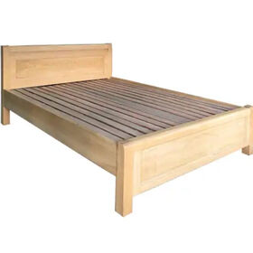 Hochwertiges, klassisch modernes Einzelbett aus Massivholz mit Lattenrost - Neueste Einzelbettrahmenkonstruktion aus Massivholz