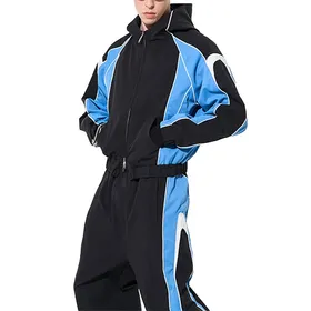 Setelan Jogging Pakaian Olahraga Pria Kustom, Jaket Training Resleting, Jogger Training Pria, Jaket Angin Poliester, Setelan Training Nilon