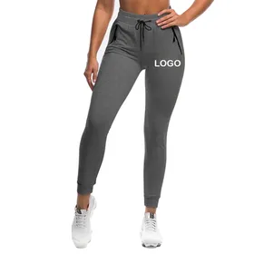 Pantalon de Sport Personnalisé pour Femmes, Pantalon de Fitness, Joggers Décontractés pour Femmes avec Fermeture Éclair, Pantalons de Jogging pour Femmes
