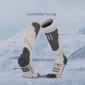 Ski Aunisex Cotton Ski Socks - Warm Thermal Stockings For Skiing &  Snowboarding