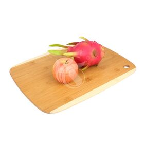 Bamboo Wood Thin Kitchen Cutting Boards with Oval Hole in Center, Set of 2