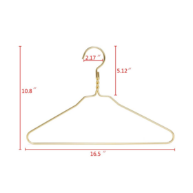 Quality Hangers Silver Aluminum Metal Coat Hangers Heavy Duty Suit Hangers 10 Pack (Adult Size Coat Hanger)